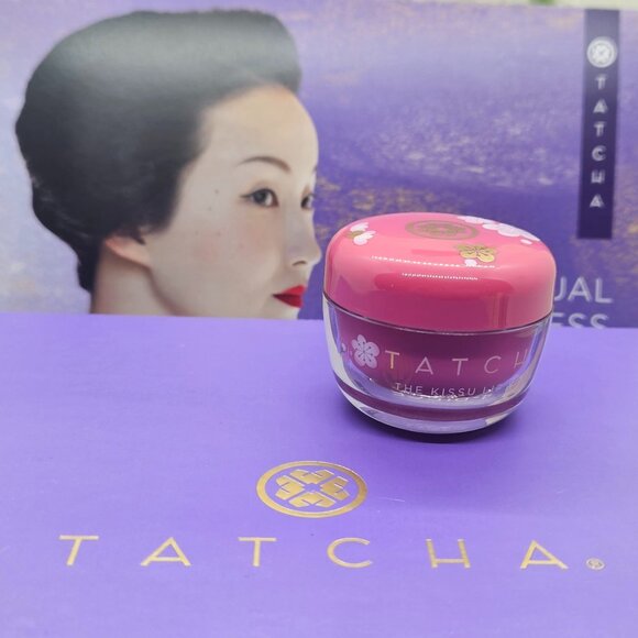 TATCHA Kissu Lip Mask Plum Blossom (LIMITED EDITION) .32 oz/9g Full Size NWOB - Picture 1 of 5